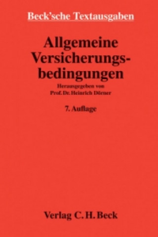 Kniha Allgemeine Versicherungsbedingungen Heinrich Dörner