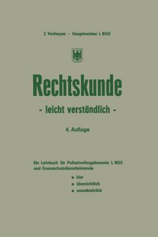 Книга Rechtskunde -- Leicht Verstandlich Josef Verheyen