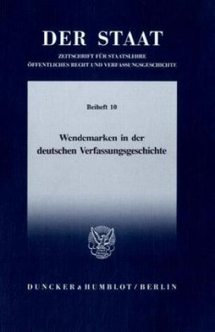 Könyv Wendemarken in der deutschen Verfassungsgeschichte. 