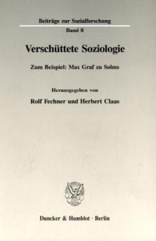 Книга Verschüttete Soziologie. Rolf Fechner