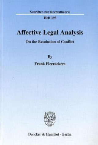 Kniha Affective Legal Analysis. Frank Fleerackers