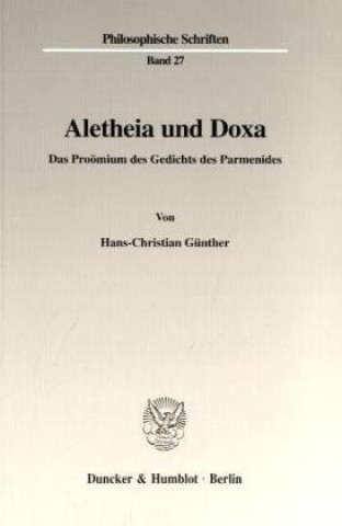 Libro Aletheia und Doxa. Hans-Christian Günther