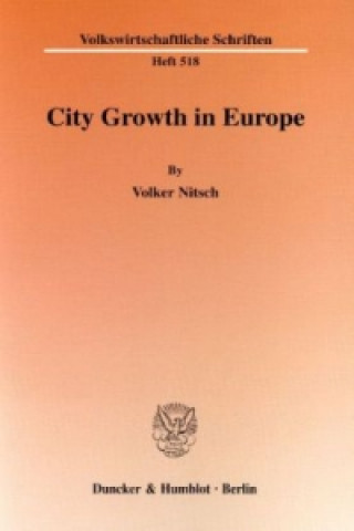 Könyv City Growth in Europe. Volker Nitsch