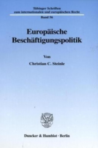 Kniha Europäische Beschäftigungspolitik. Christian C. Steinle