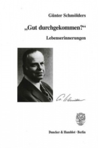 Kniha Lebenserinnerungen. Günter Schmölders