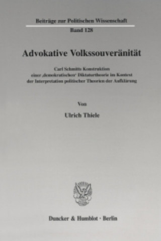 Книга Advokative Volkssouveränität. Ulrich Thiele