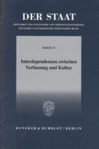 Book Interdependenzen zwischen Verfassung und Kultur. Hans-Jürgen Becker