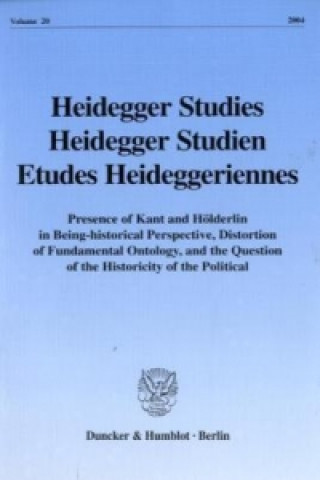 Knjiga Heidegger Studies / Heidegger Studien / Etudes Heideggeriennes. 