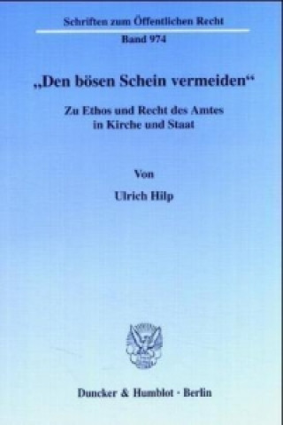 Könyv »Den bösen Schein vermeiden«. Ulrich Hilp