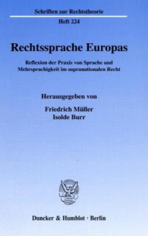 Book Rechtssprache Europas. Friedrich Müller