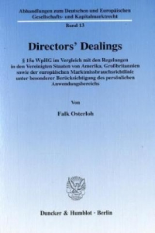 Książka Directors' Dealings. Falk Osterloh