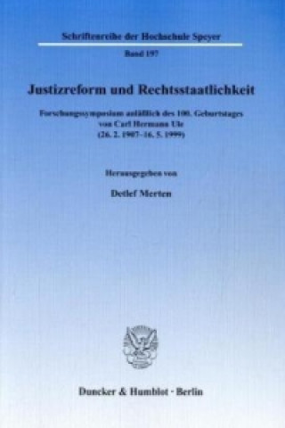 Könyv Justizreform und Rechtsstaatlichkeit. Detlef Merten