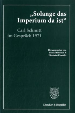 Book Solange das Imperium da ist Carl Schmitt