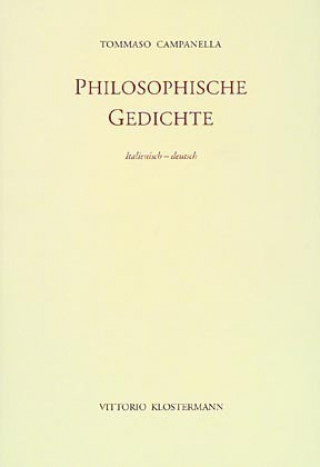 Kniha Philosophische Gedichte Tommaso Campanella