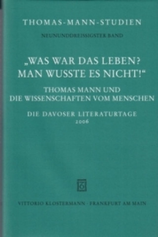 Buch "Was war das Leben? Man wusste es nicht!" Thomas Sprecher