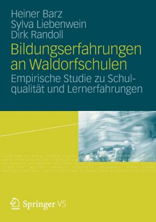 Book Bildungserfahrungen an Waldorfschulen Heiner Barz