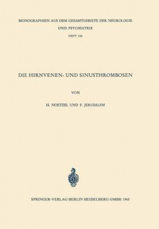 Buch Die Hirnvenen- Und Sinusthrombosen H. Noetzel