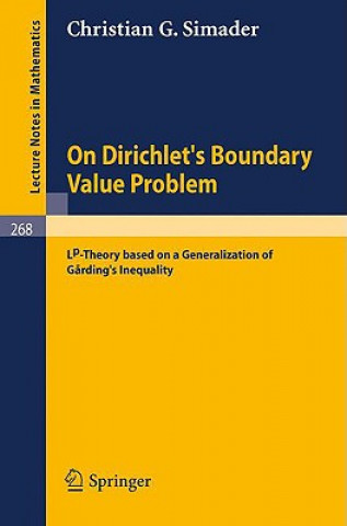 Kniha On Dirichlet's Boundary Value Problem Christian G. Simader