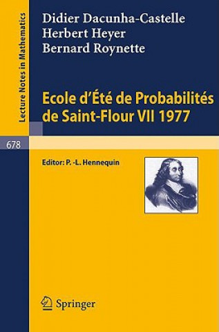 Carte Ecole d'Ete de Probabilites de Saint-Flour VII, 1977 D. Dacunha-Castelle
