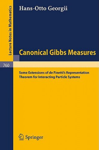 Kniha Canonical Gibbs Measures Hans-Otto Georgii