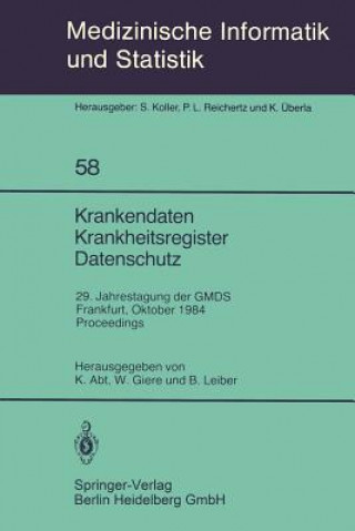 Book Krankendaten Krankheitsregister Datenschutz Kurt Abt