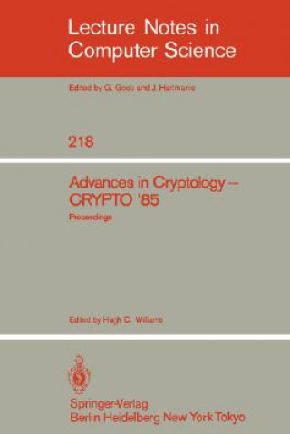 Kniha Advances in Cryptology Hugh C. Williams