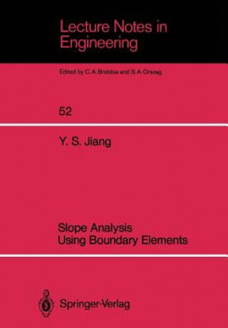 Kniha Slope Analysis Using Boundary Elements Yansheng Jiang