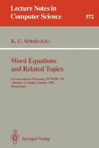 Könyv Word Equations and Related Topics Klaus U. Schulz
