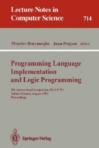Könyv Programming Language Implementation and Logic Programming Maurice Bruynooghe