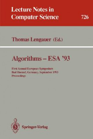 Könyv Algorithms - ESA '93 Thomas Lengauer