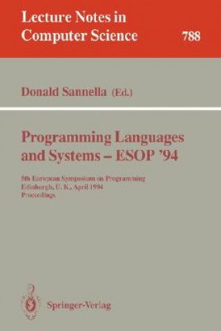 Kniha Programming Languages and Systems - ESOP '94 Donald Sannella