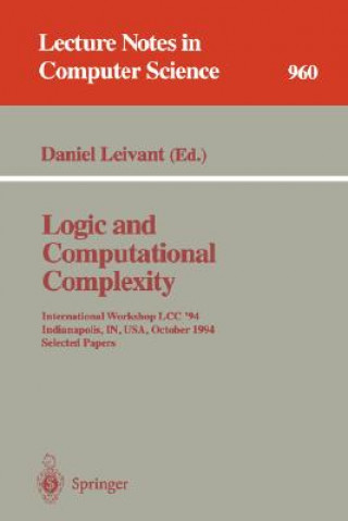 Livre Logic and Computational Complexity Daniel Leivant