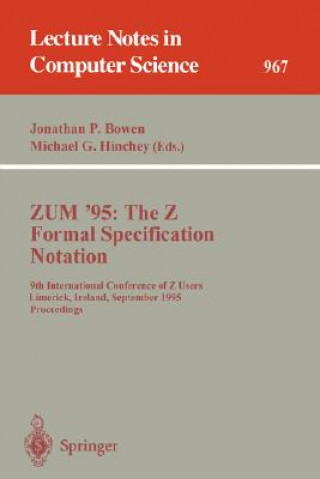 Książka ZUM '95: The Z Formal Specification Notation Jonathan P. Bowen