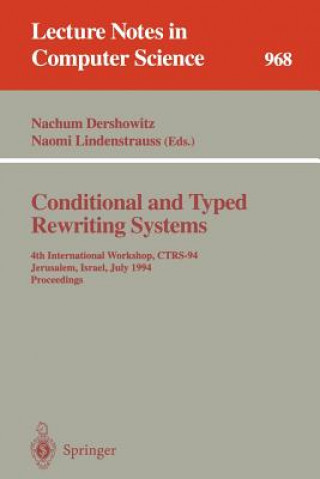 Książka Conditional and Typed Rewriting Systems Nachum Dershowitz