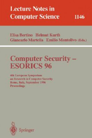 Könyv Computer Security - ESORICS 96 Elisa Bertino