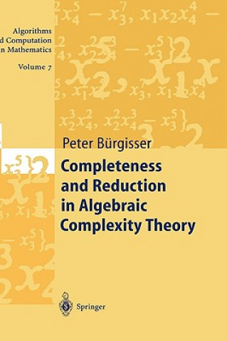 Kniha Completeness and Reduction in Algebraic Complexity Theory Peter Bürgisser
