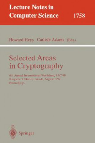 Libro Selected Areas in Cryptography Carlisle Adams