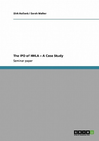 Kniha IPO of HHLA - A Case Study Dirk Hollank