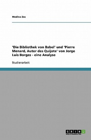 Kniha 'Die Bibliothek von Babel' und 'Pierre Menard, Autor des Quijote' von Jorge Luis Borges - eine Analyse Medina Zec