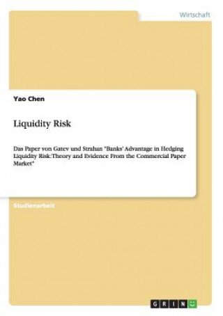 Kniha Liquidity Risk Yao Chen