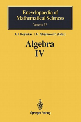 Книга Algebra IV A. I. Kostrikin