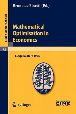 Książka Mathematical Optimization in Economics Bruno De Finetti