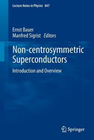Carte Non-Centrosymmetric Superconductors Ernst Bauer