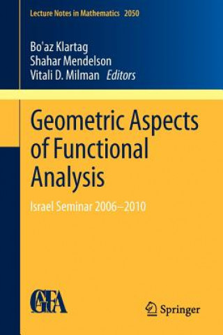 Buch Geometric Aspects of Functional Analysis Bo'az Klartag