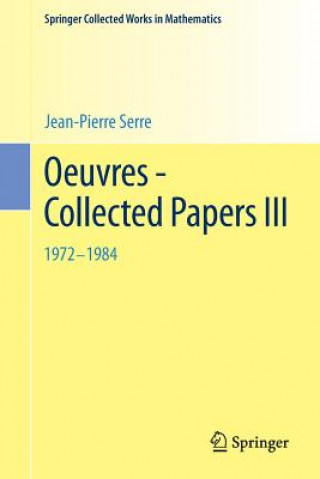 Könyv Oeuvres - Collected Papers III Jean-Pierre Serre
