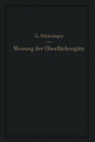 Book Messung Der Oberflachengute Georg Schlesinger