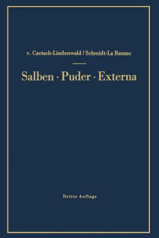 Książka Salben · Puder · Externa Hermann v. Czetsch-Lindenwald