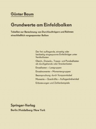 Knjiga Grundwerte Am Einfeldbalken G. Baum