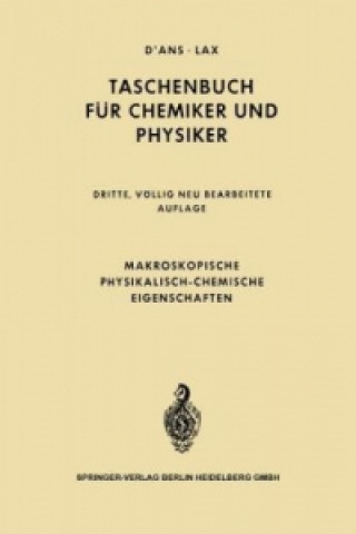 Kniha Makroskopische physikalisch-chemische Eigenschaften Jean d'Ans