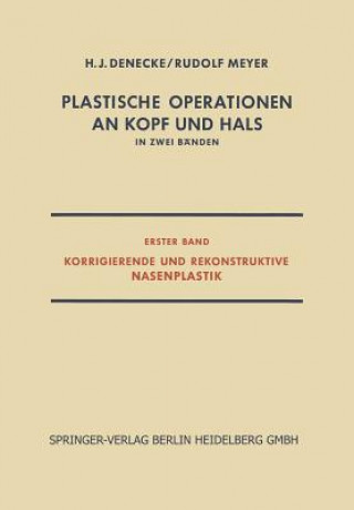 Książka Plastische Operationen an Kopf und Hals H. J. Denecke